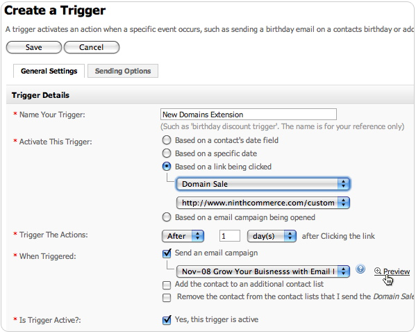 Create a E-Mail Trigger